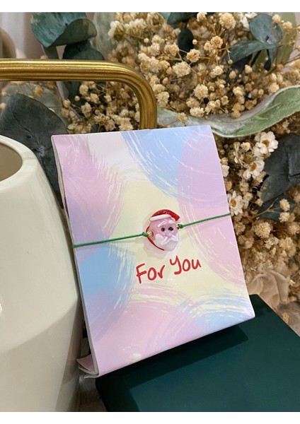 Yeni Yıl Noel Baba Cam Murano Bileklik Yılbaşı Temalı Christmas Bileklik fiyatları