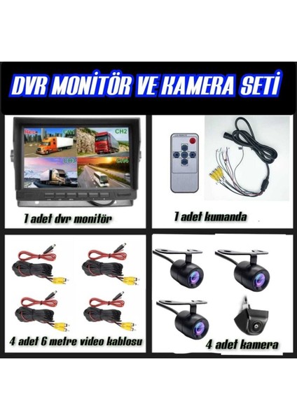 Navıgold DS-7500 4 Kamera Monitörlü Kartlı Mobil Kamera Seti fiyatları