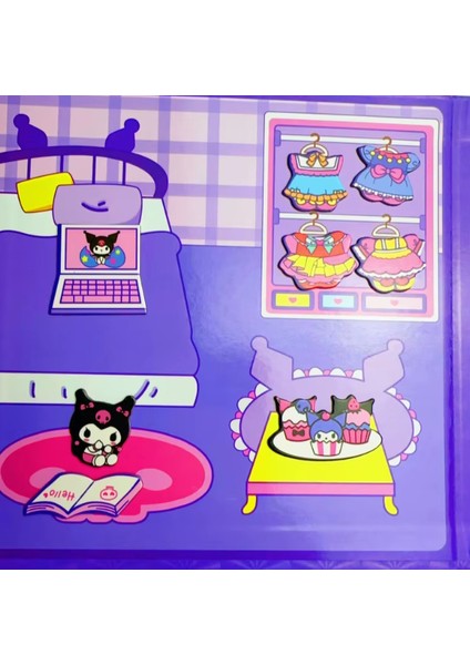 Kuromi Mıknatıslı Çıkartma Kitabı Magnetik Sticker Kitabı indirimleri