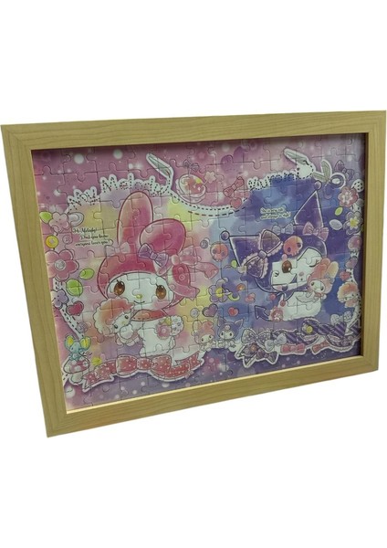 Kuromi My Melody 120 Parça Çerçeveli Jigsaw Puzzle Yapboz