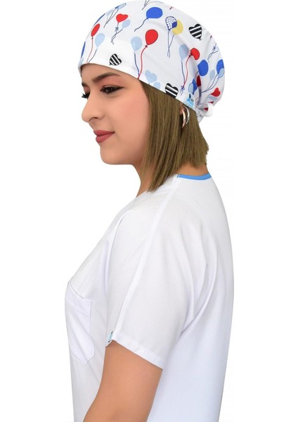 Renkli Balonlar Desen Unisex Cerrahi Bone Hemşire Saç Boneleri fiyatları