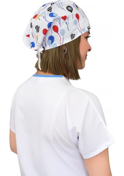 Renkli Balonlar Desen Unisex Cerrahi Bone Hemşire Saç Boneleri fırsatları