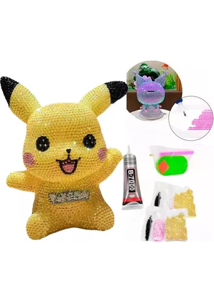 Pokemon Pikachu 3D Kendin Yap Diy Elmas Mozaik Yapıştırma Fig
