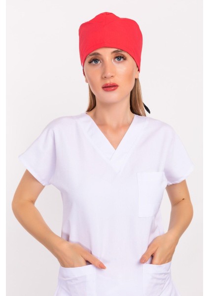 Unisex Düz Nar Çiçeği Renk Cerrahi Bone Hemşire Doktor Saç Bone indirimleri