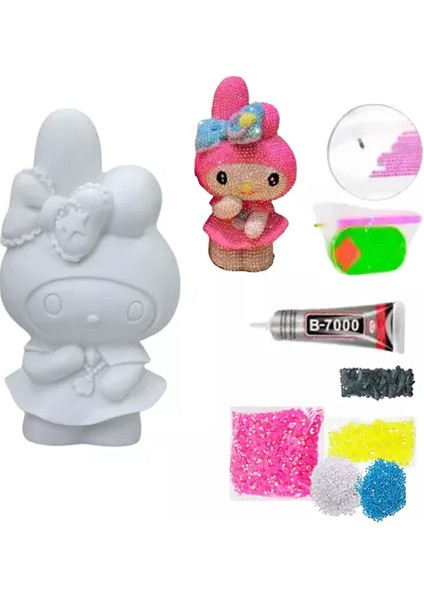 My Melody 3D Kendin Yap Diy Elmas Mozaik Yapıştırma Figür Ku