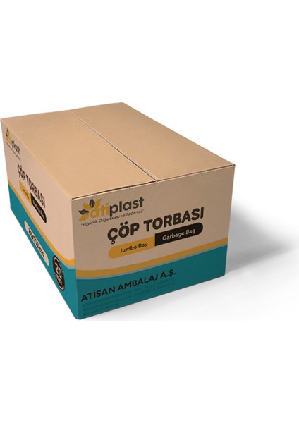 Çöp Torbası Profesyonel Jumbo Boy 1000 gr 80 x 110 cm Siyah 10 Rulo
