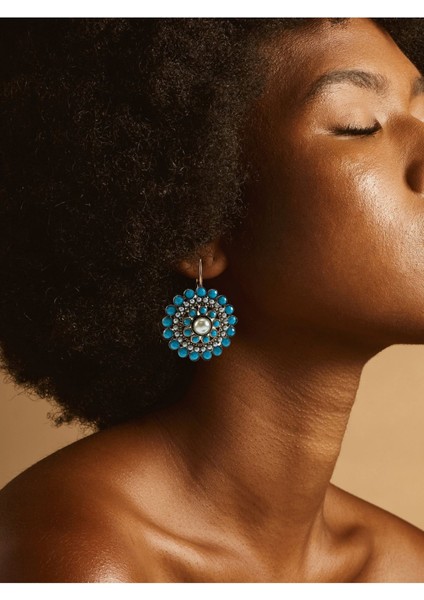 Turkuaz ve İncili Küpe modelleri