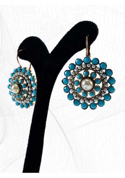 Turkuaz ve İncili Küpe fırsatları