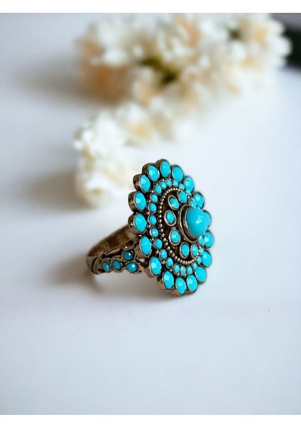 Turkuaz Taşlı Yüzük modelleri