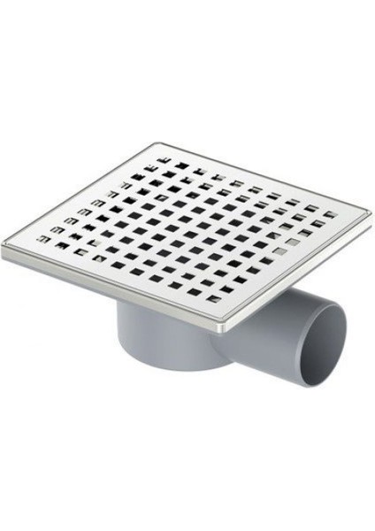 10X10 cm Ø50 Yandan Çıkışlı Legal Yer Süzgeci (3013.0Y050K.010.1)