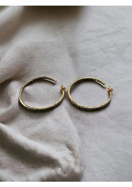 Zirkon Taşlı Büyük Halka Küpe modelleri