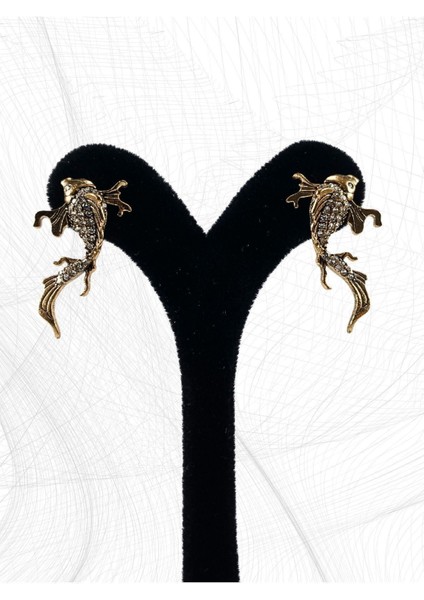 Turkuaz Taşlı Balık Figür Küpe fırsatları