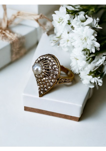 Deniz Kabuğu Figürlü İnci Yüzük fiyatları