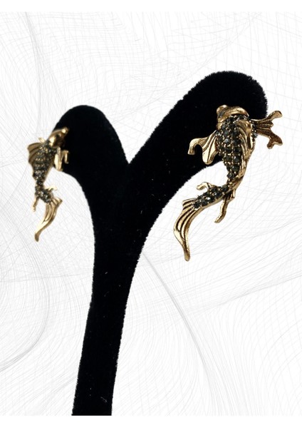 Turkuaz Taşlı Balık Figür Küpe fırsatları