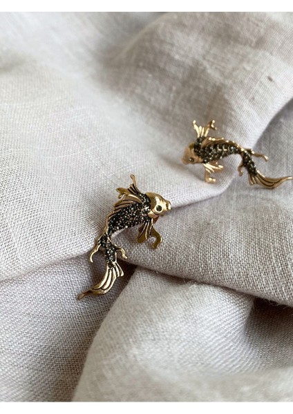 Turkuaz Taşlı Balık Figür Küpe indirimleri