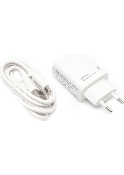 C10S Qc 3.0 18W Şarj Aleti + Lighitning USB Kablo Seti
