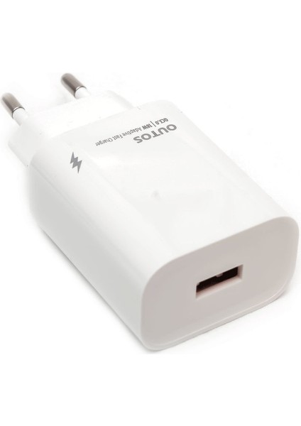 C10S Qc 3.0 18W Şarj Aleti + Lighitning USB Kablo Seti