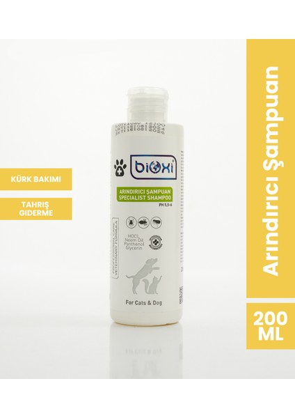 ® Arındırıcı Şampuan 200 ml - Evcil Hayvanlar Için Doğal Pire ve Kene Önleyici Şampuan