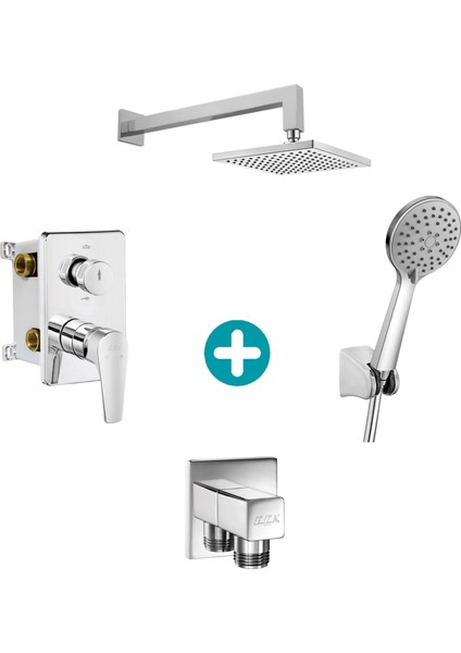 Eca Niobe Ankastre Gömme Banyo Bataryası Duş Seti Tüm Parçalar Dahil