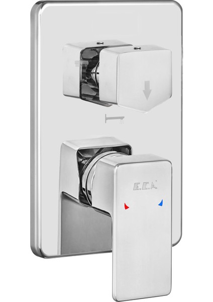 Eca Royal Ankastre Gömme Banyo Bataryası Duş Seti Tüm Parçalar Dahil 40X40 fiyatları