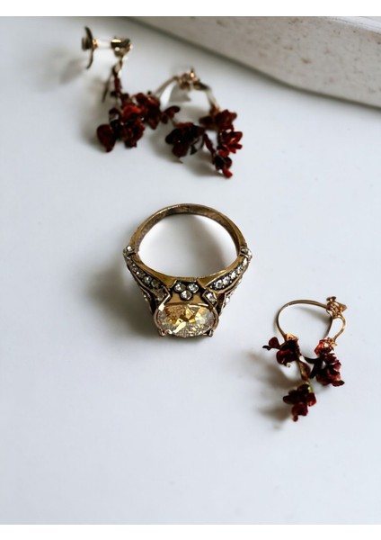 Sarı Kristal Taşlı Yüzük fırsatları