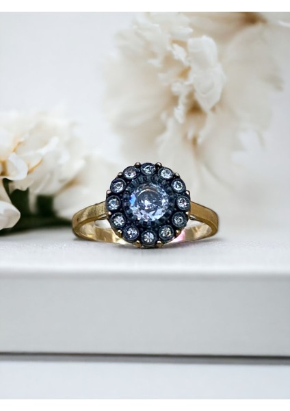 Elmas Montür Zirkon Taşlı Yuvarlak Yüzük fiyatları