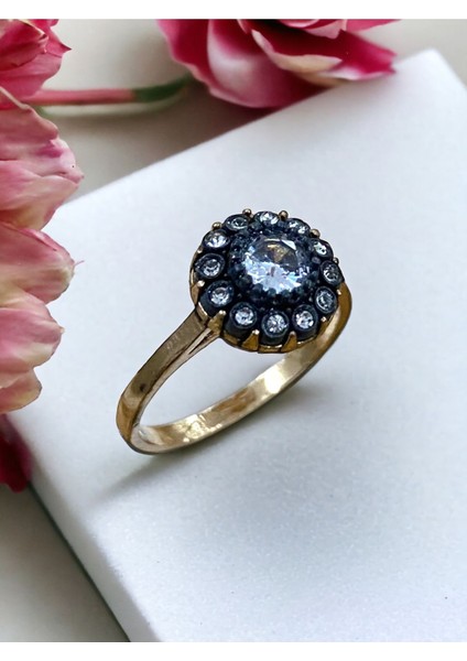 Elmas Montür Zirkon Taşlı Yuvarlak Yüzük modelleri