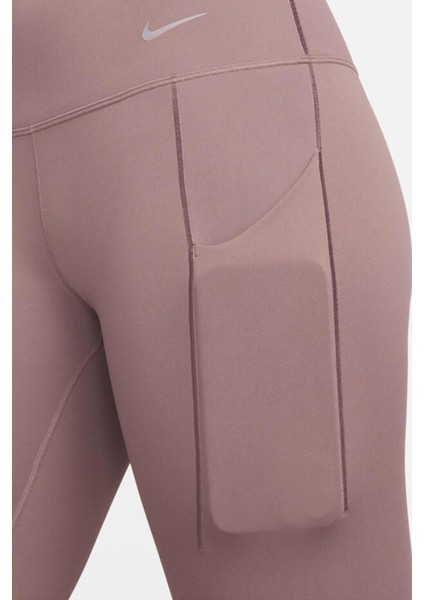 Dri Fit Universa High Rise 7/8 Length Kadın Yüksek Bel Lazer Kesim Toparlayıcı 2 Cepli Dalgıç Kumaş Tayt Açık Kahve fırsatları