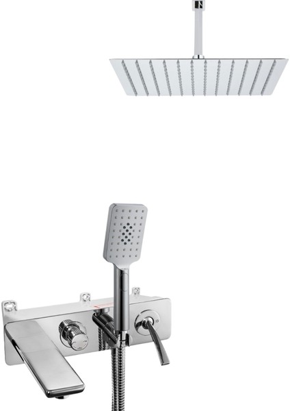 Eca Novita Ankastre Gömme Banyo Bataryası Duş Seti Tüm Parçalar Dahil 40X40