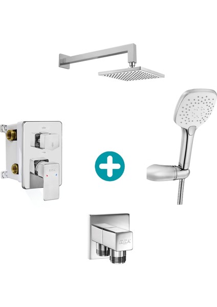 Eca Royal Ankastre Gömme Banyo Bataryası Duş Seti Tüm Parçalar Dahil