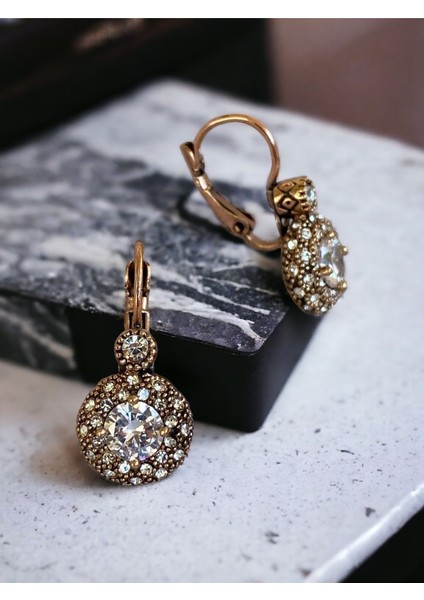 Zirkon Taşlı Elmas Montür Küpe modelleri