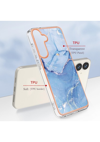 Samsung Galaxy S25+ Için Desenli Telefon Kılıfı, Şeffaf Tpu Kenarlı Mavi (Yurt Dışından) indirimleri