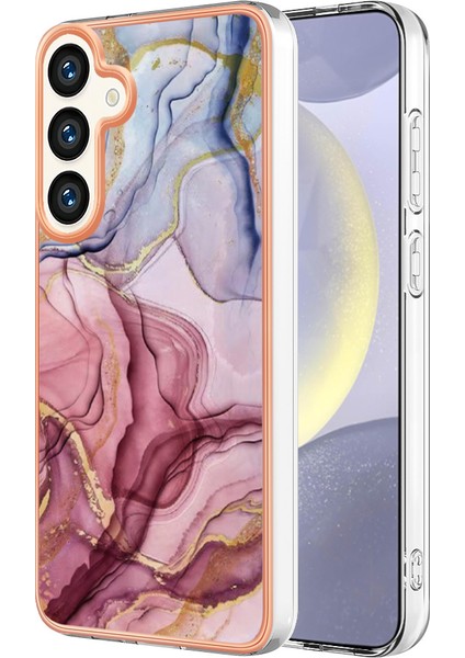 Samsung Galaxy S25+ Için Desenli Telefon Kılıfı, Şeffaf Tpu Kenarlı Gül (Yurt Dışından)