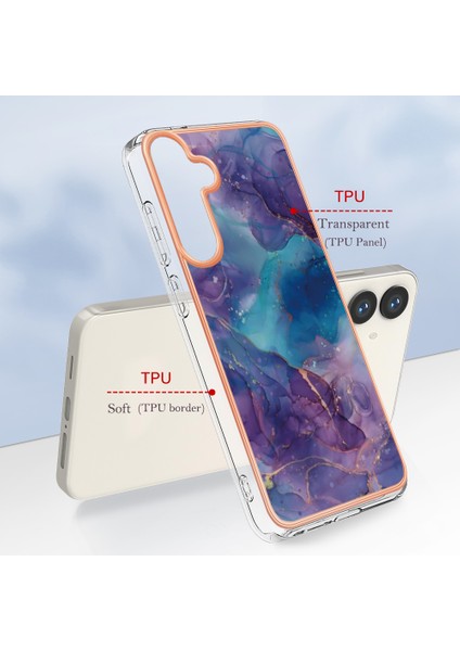 Samsung Galaxy S25 Için Desenli Telefon Kılıfı, Şeffaf Tpu Kenarlı Mor (Yurt Dışından) indirimleri