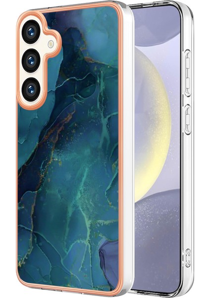 Samsung Galaxy S25+ Için Desenli Telefon Kılıfı, Şeffaf Tpu Kenarlı Yeşil (Yurt Dışından)