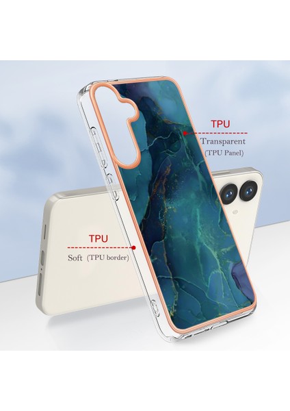 Samsung Galaxy S25+ Için Desenli Telefon Kılıfı, Şeffaf Tpu Kenarlı Yeşil (Yurt Dışından) indirimleri