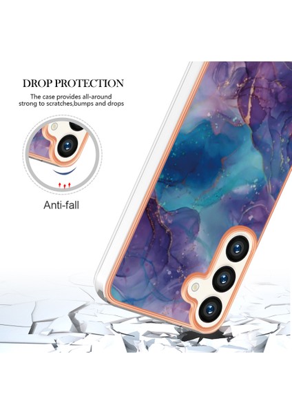 Samsung Galaxy S25+ Için Desenli Telefon Kılıfı, Şeffaf Tpu Kenarlı Mor (Yurt Dışından) fırsatları