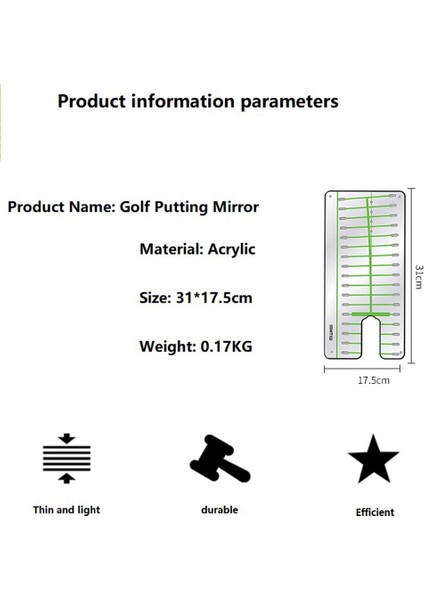 Golf Putting Aynası-Taşınabilir Golf Eğitim Yardımı-Salınım Eğitmeni Hizalama Aynaları-Golf Aksesuarları Iç Mekan Dış Mekan (Yurt Dışından) indirimleri