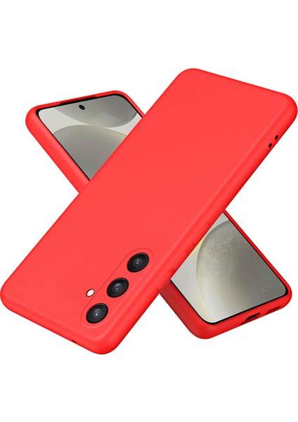 Samsung Galaxy S25+ Için Ince ve Yumuşak Silikon Telefon Kılıfı Kızıl (Yurt Dışından)