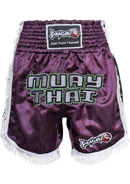 MT3020 Apache Muaythai Şortu Mor Püsküllü Muay Thai Şortu