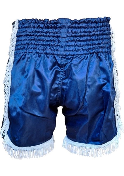 MT3020 Apache Muaythai Şortu Lacivert Püsküllü Nakışlı Muay Thai Şortu