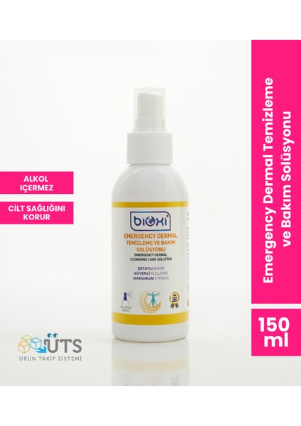 ® Emergency Dermal Temizleme ve Bakım Solüsyonu 150 ML: Acil Durumlar İçin Etkili ve Güvenli Cilt Bakımı"
