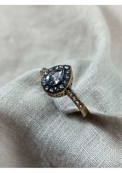 Swarovski Taşlı Su Damlası Yüzük