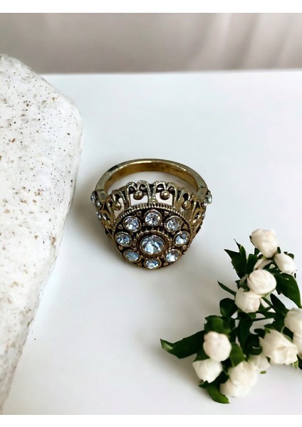 Kristal Taşlı Yuvarlak Yüzük fiyatları