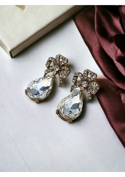 Zirkon Taşlı Fiyonk Küpe