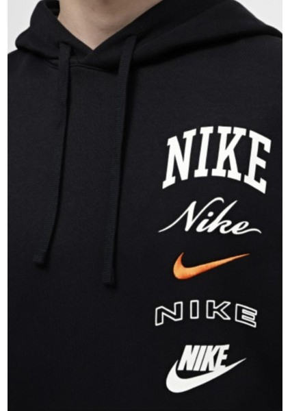 Club Erkek Siyah Kapüşonlu Sweatshirt fırsatları