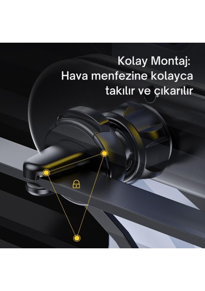 Coofbe 6 Nokta Kavramalı Yeni Nesil Havalandırma Araç Içi Telefon Tutucu Araç Tutucu 360 Döner Başlık indirimleri