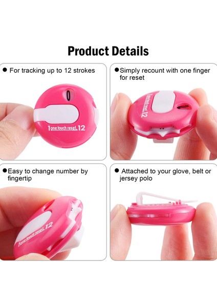 3 Adet Mini Golf Puan Sayacı Golf Vuruş Sayacı Tek Kontak Sıfırlama Atış Vuruş Göstergesi Spor Aksesuarları (Yurt Dışından) modelleri