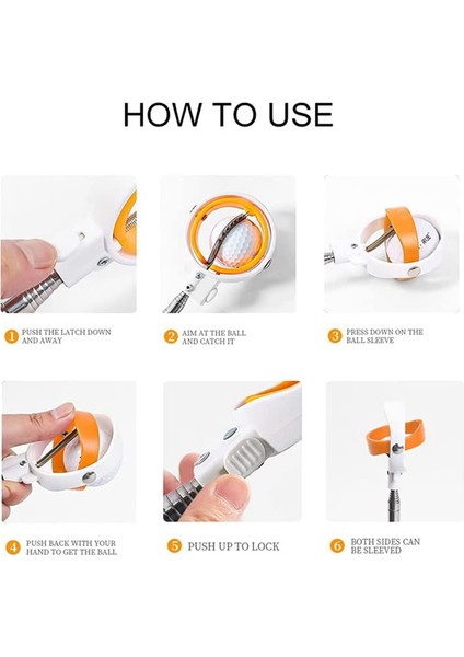 1 Adet Su Için 6ft Golf Topu Retriever Teleskopik Uzatılmış, Kilitleme Klipsli Golf Topu Retriever Aracı, Mavi (Yurt Dışından) modelleri