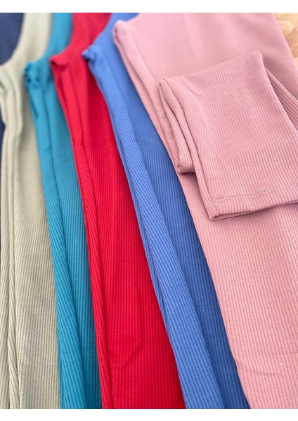 Fitilli Yüksek Bel, Kadın Tayt İndigo Mavi (Likralı) fiyatları